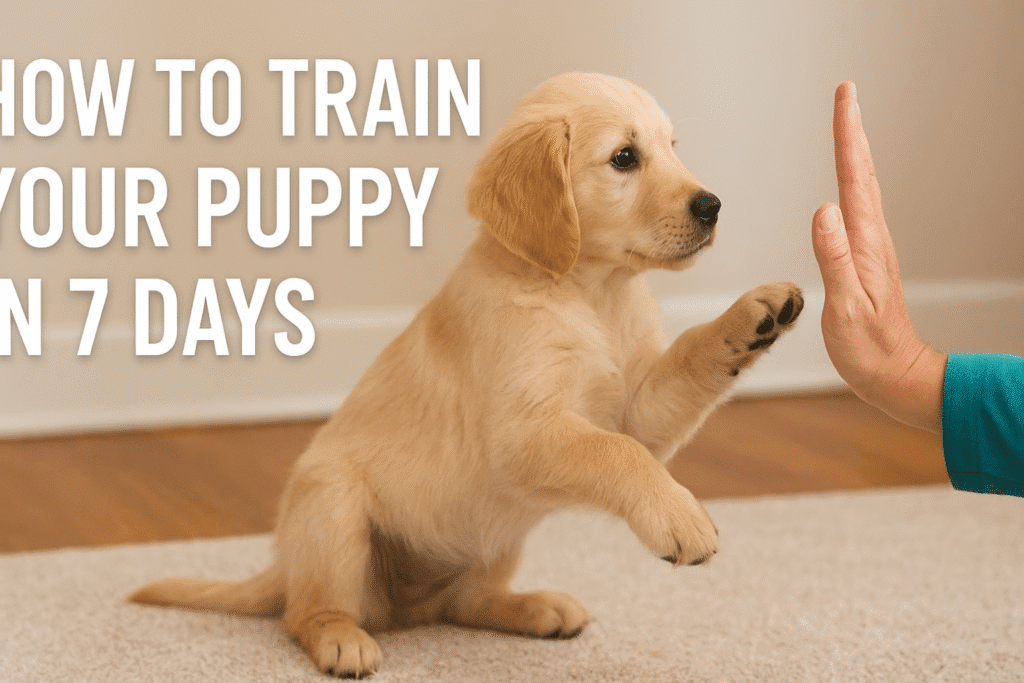 puppy with owner